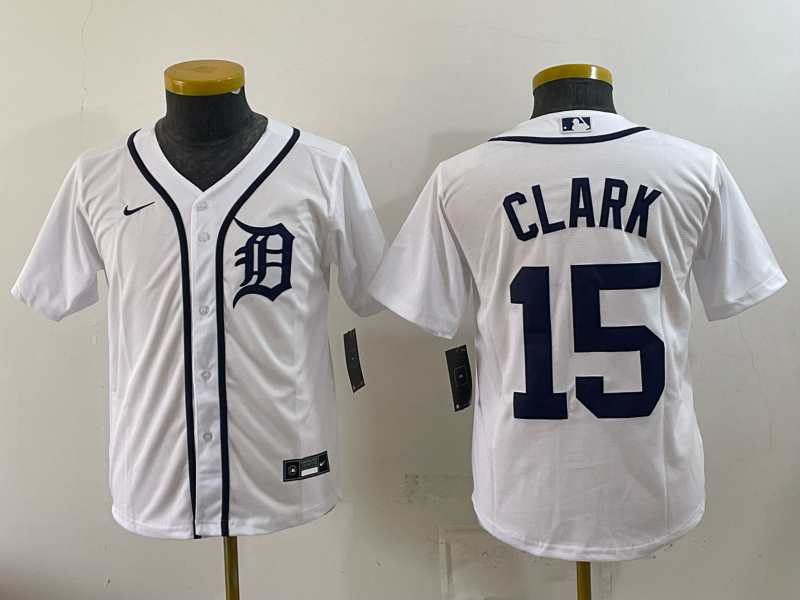 Youth Detroit Tigers #15 Clark white Nike 2026 MLB Jersey 0826002->los angeles dodgers->MLB Jersey